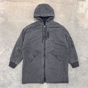 Quiksilver Shaper Shelter Women's Zip Up Grey Parka Jacket - Medium